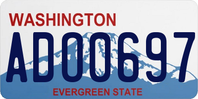 WA license plate ADO0697