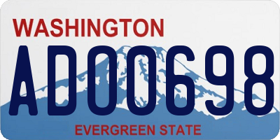 WA license plate ADO0698