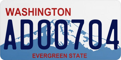WA license plate ADO0704