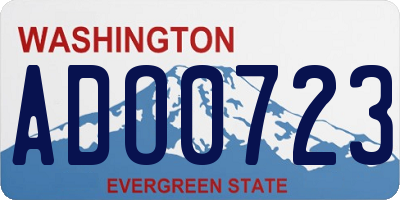WA license plate ADO0723