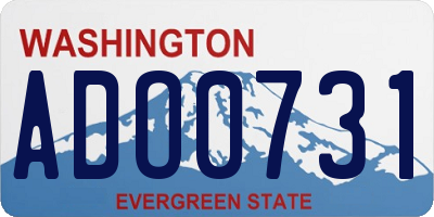 WA license plate ADO0731