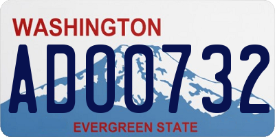 WA license plate ADO0732