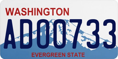 WA license plate ADO0733