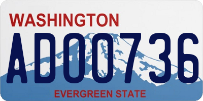 WA license plate ADO0736