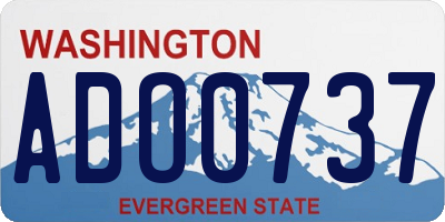 WA license plate ADO0737