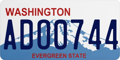 WA license plate ADO0744