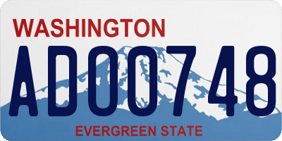WA license plate ADO0748
