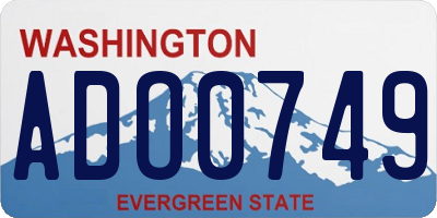 WA license plate ADO0749