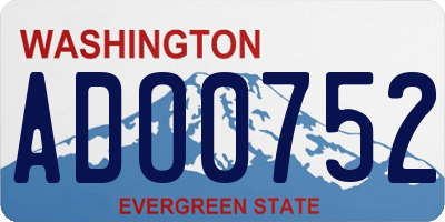 WA license plate ADO0752