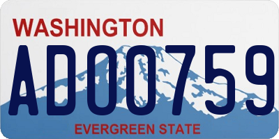 WA license plate ADO0759