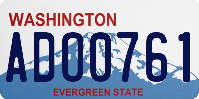 WA license plate ADO0761