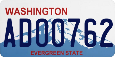 WA license plate ADO0762