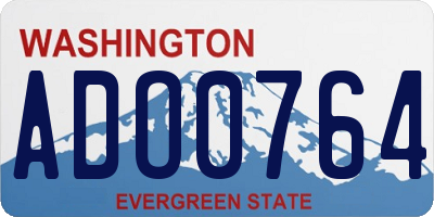 WA license plate ADO0764