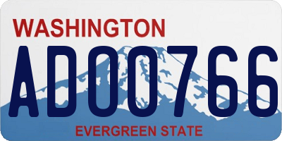 WA license plate ADO0766
