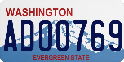 WA license plate ADO0769