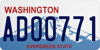 WA license plate ADO0771