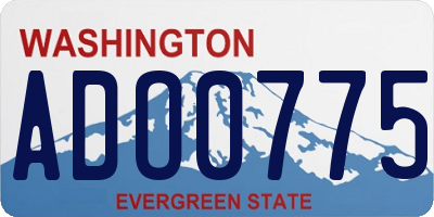WA license plate ADO0775