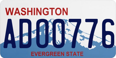 WA license plate ADO0776