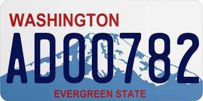 WA license plate ADO0782