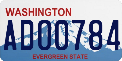 WA license plate ADO0784