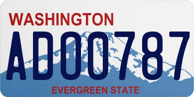 WA license plate ADO0787