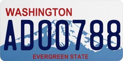WA license plate ADO0788