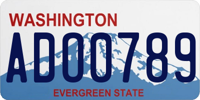 WA license plate ADO0789
