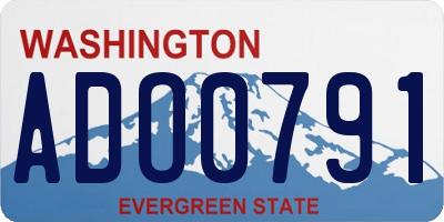 WA license plate ADO0791