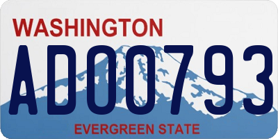 WA license plate ADO0793