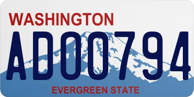 WA license plate ADO0794