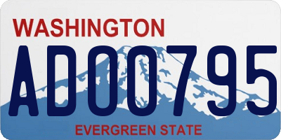 WA license plate ADO0795