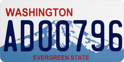 WA license plate ADO0796