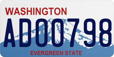 WA license plate ADO0798
