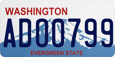 WA license plate ADO0799