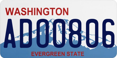 WA license plate ADO0806
