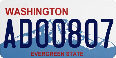 WA license plate ADO0807