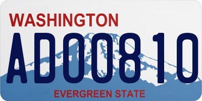 WA license plate ADO0810