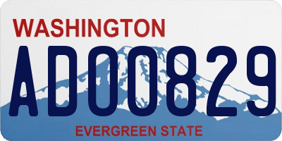 WA license plate ADO0829