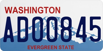 WA license plate ADO0845