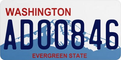 WA license plate ADO0846