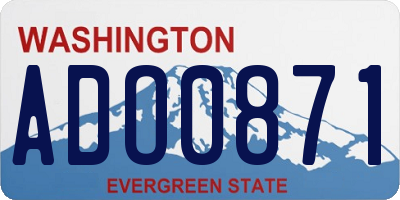 WA license plate ADO0871