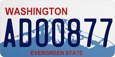 WA license plate ADO0877