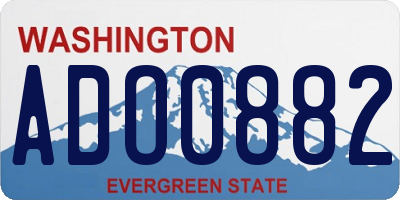 WA license plate ADO0882