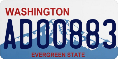 WA license plate ADO0883