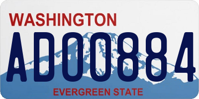 WA license plate ADO0884