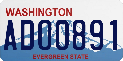 WA license plate ADO0891