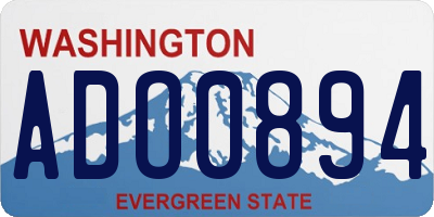 WA license plate ADO0894