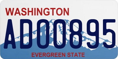 WA license plate ADO0895