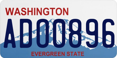 WA license plate ADO0896