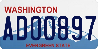 WA license plate ADO0897